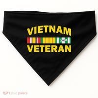 Vietnam Veteran Flag Logo USA-Made Doggie Bandana thumb 0