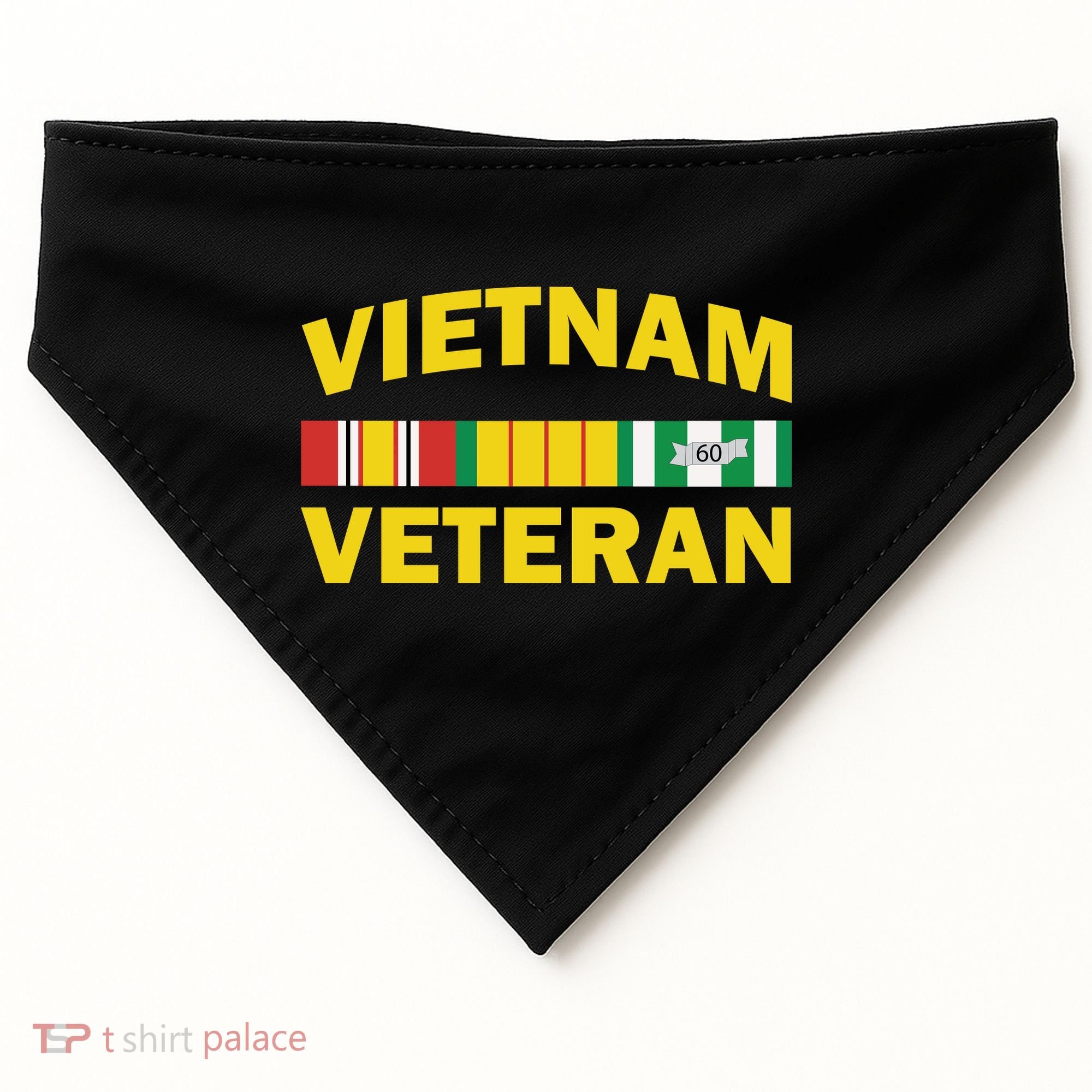 Vietnam Veteran Flag Logo USA-Made Doggie Bandana