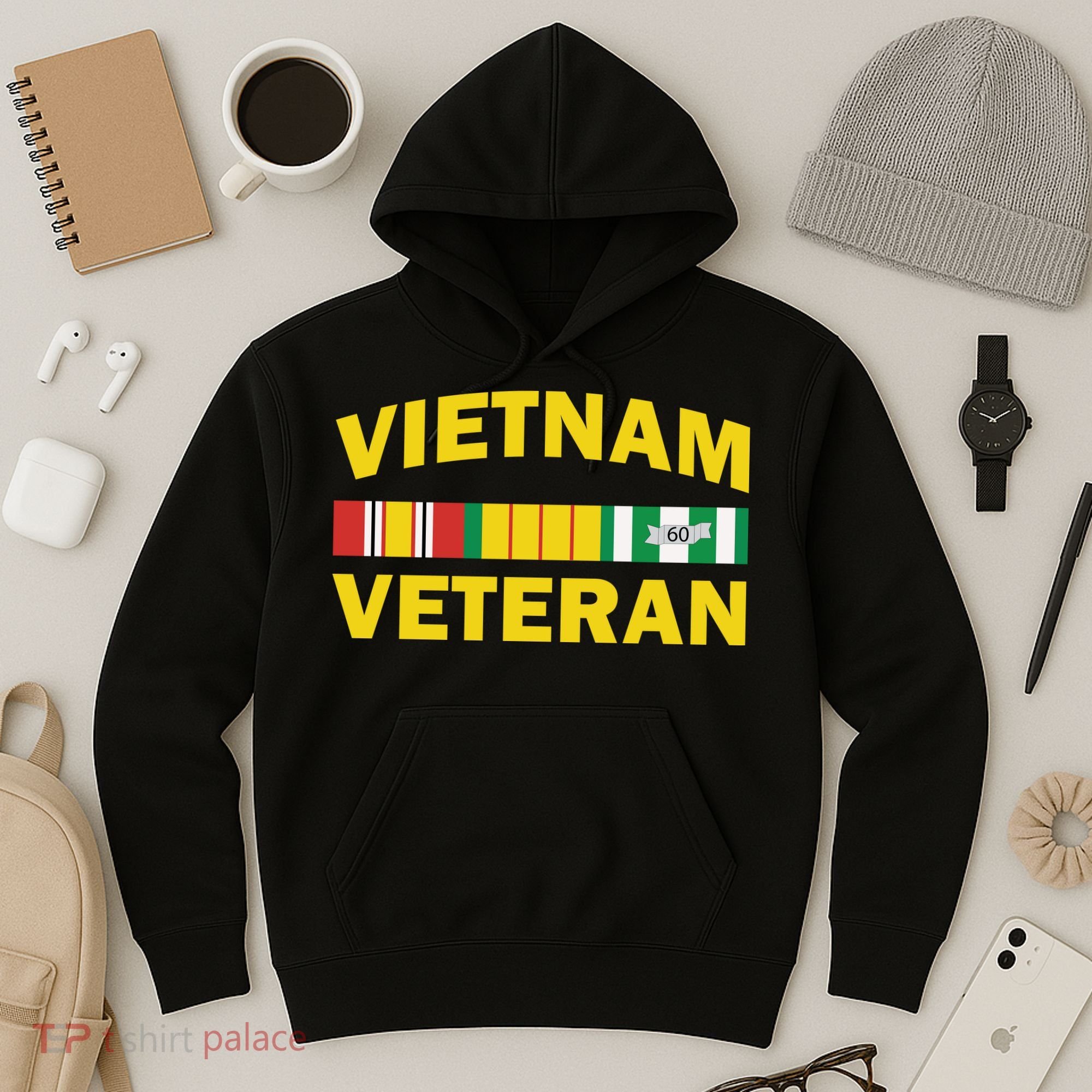 Vietnam Veteran Flag Logo Hoodie