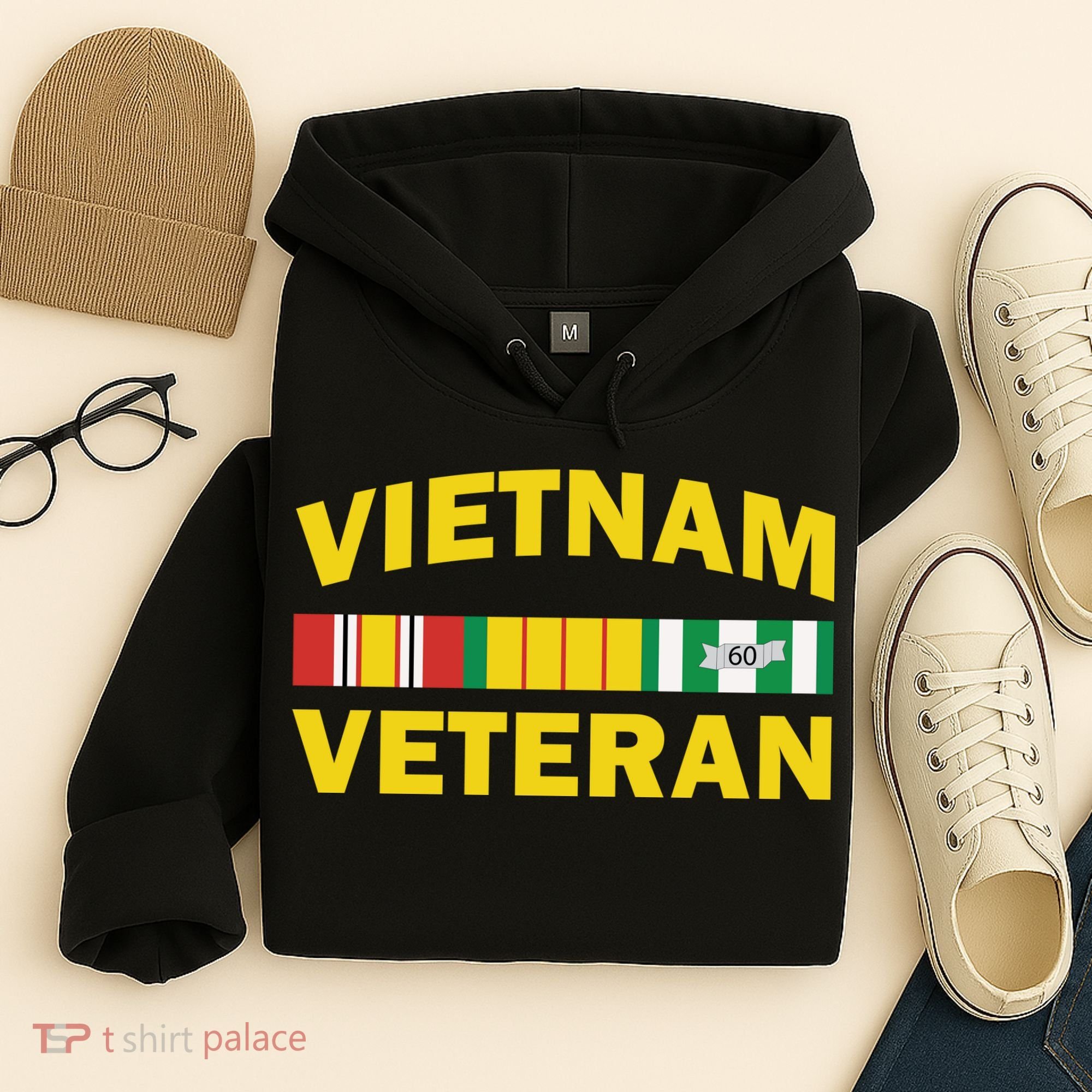 Vietnam Veteran Flag Logo Hoodie