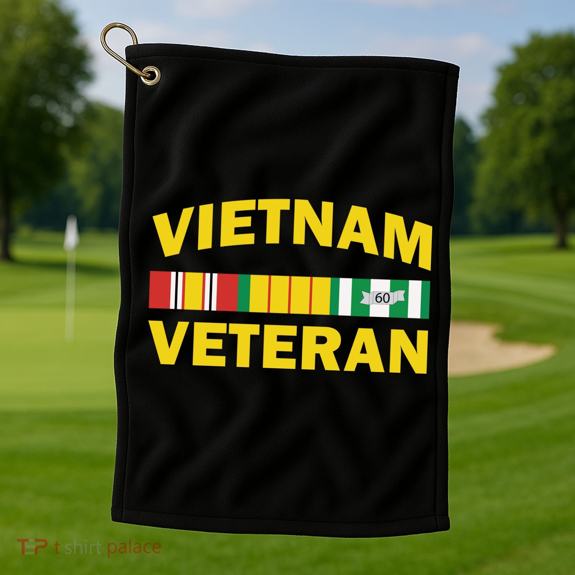 Vietnam Veteran Flag Logo Golf Towel