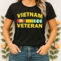 Vietnam Veteran Flag Logo Women's T-Shirt thumb 2