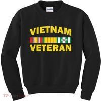 Vietnam Veteran Flag Logo Kids Sweatshirt thumb 0