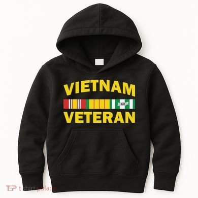 Vietnam Veteran Flag Logo Kids Hoodie