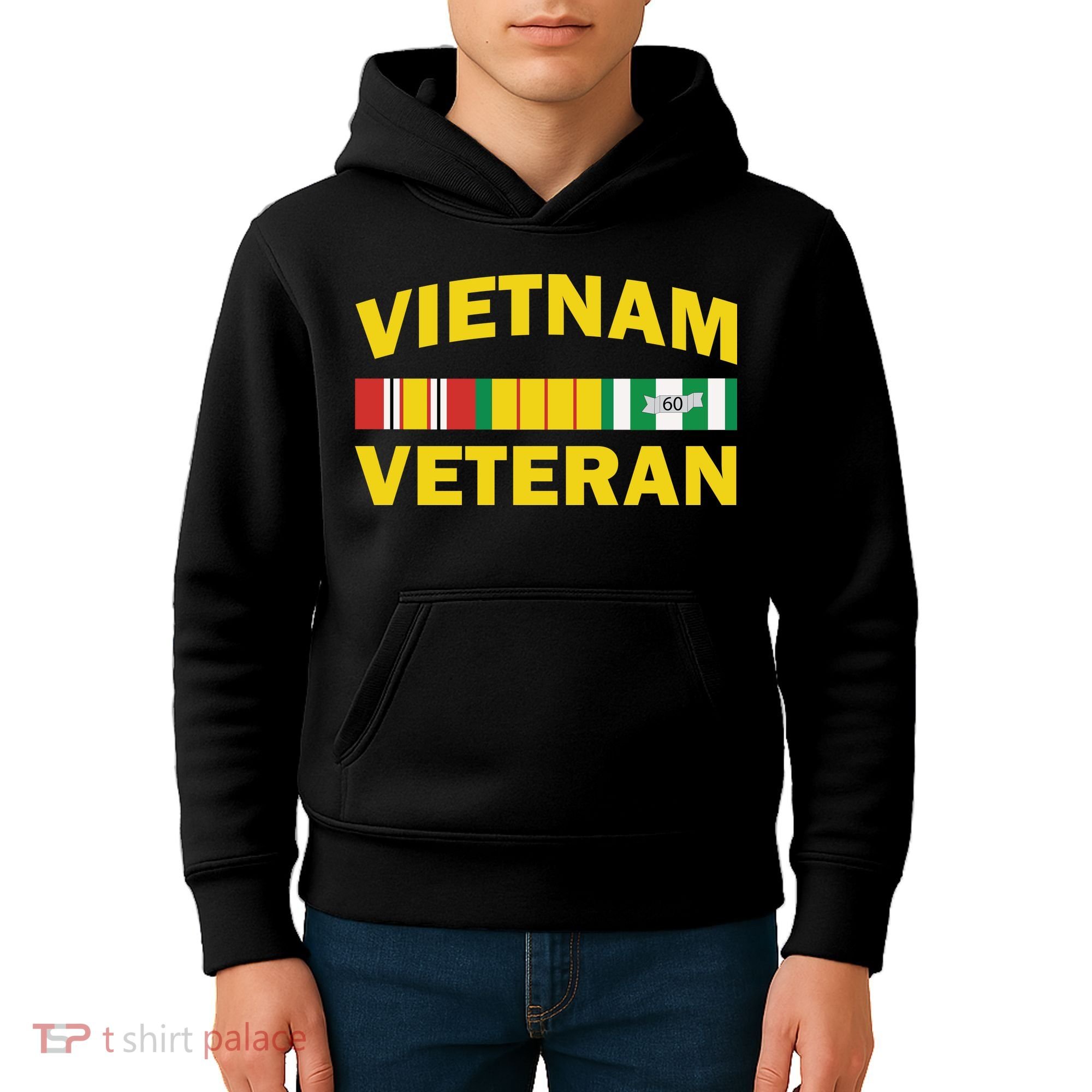 Vietnam Veteran Flag Logo Kids Hoodie