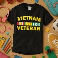 Vietnam Veteran Flag Logo Kids T-Shirt thumb 3