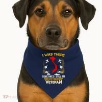 Vietnam Veteran I Was There USA-Made Doggie Bandana thumb 1