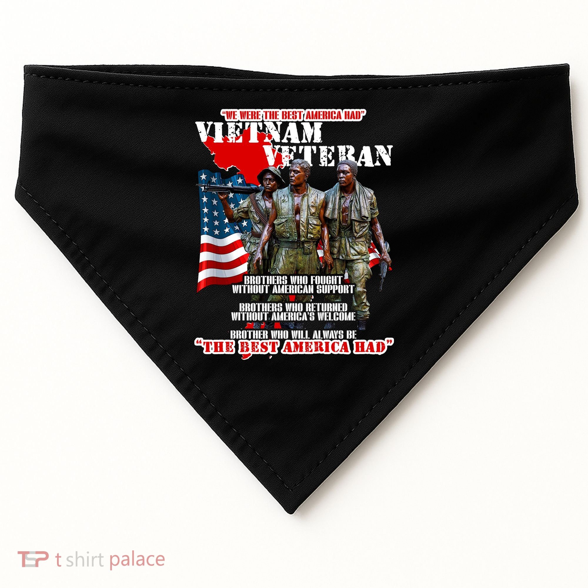 Vietnam Veteran The Best America Had USA-Made Doggie Bandana