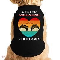 V Is For Valentine Video Games Retro Sunset Heart Doggie Tank thumb 0