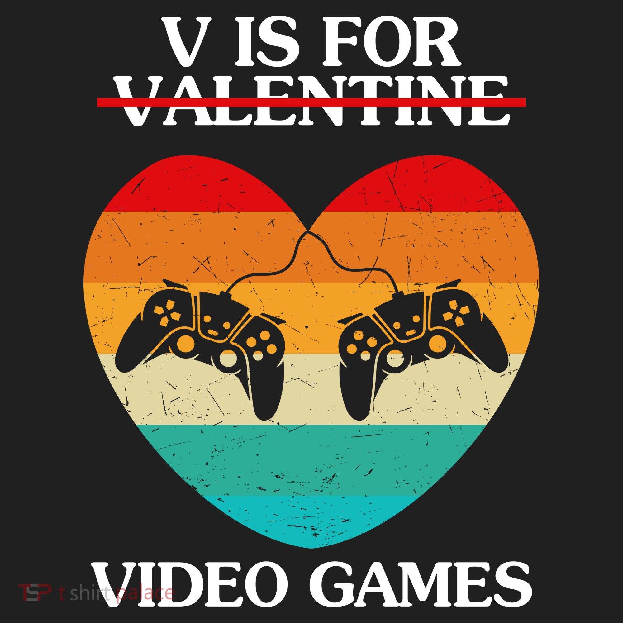 V Is For Valentine Video Games Retro Sunset Heart Hat