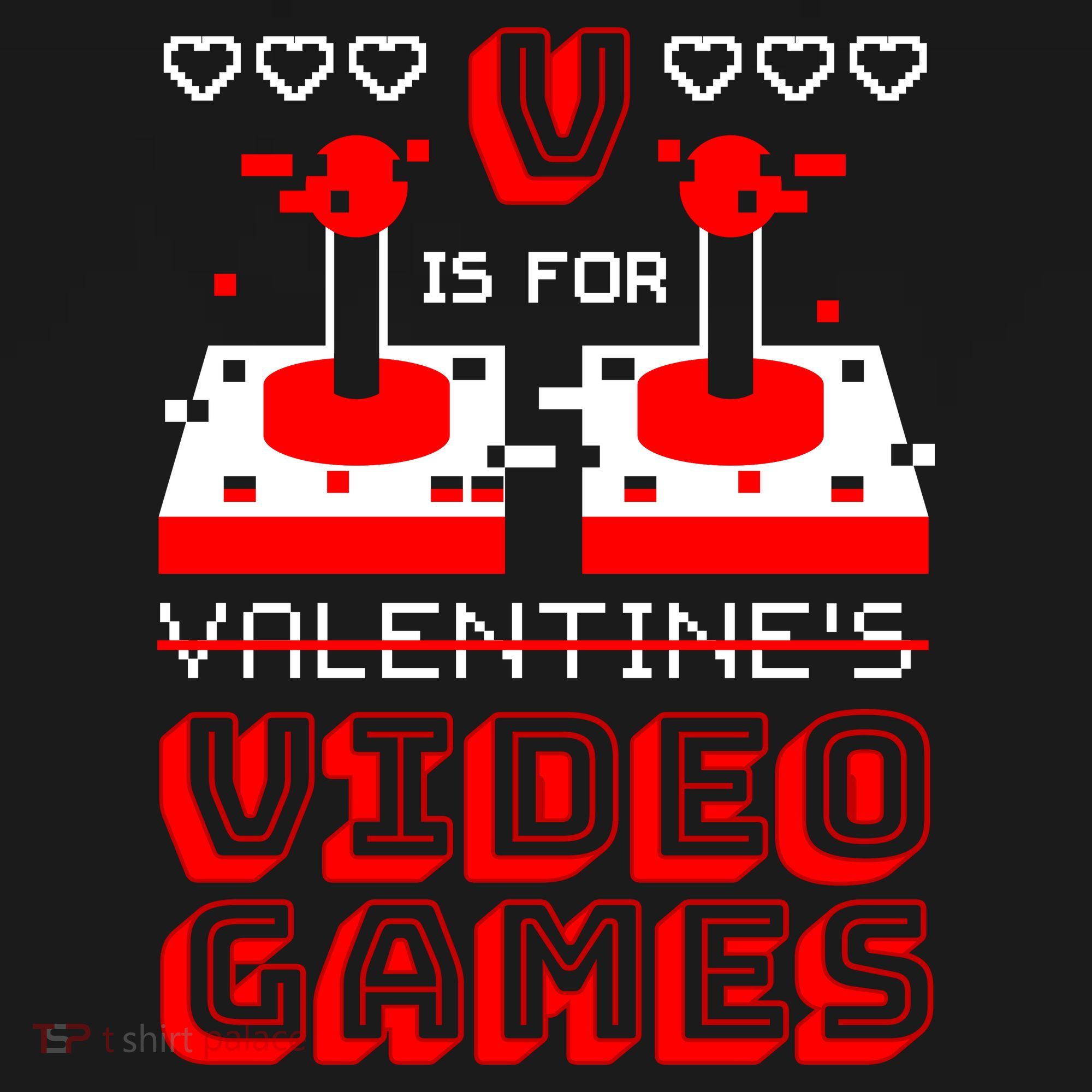 V Is For Valentine's Day Funny Video Game Gamer Women's Hoodie