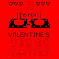 V Is For Valentine's Day Funny Video Game Gamer Santa Hat thumb 1