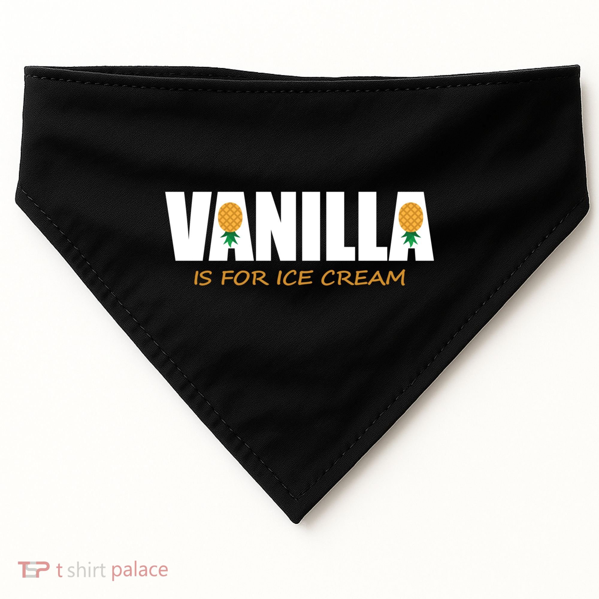 Vanilla Is For Ice Cream Upside Down Pineapple Swinger Theme Great Gift USA-Made Doggie Bandana