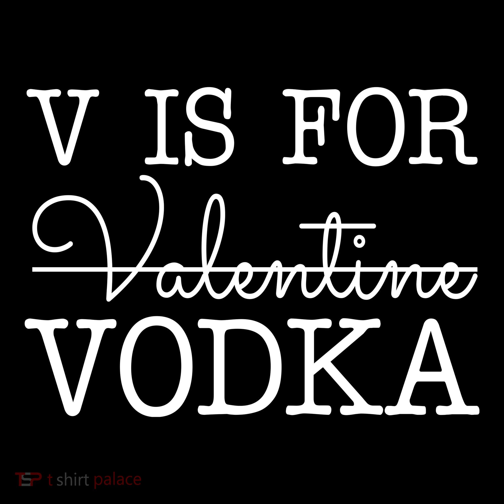 V Is For Vodka Funny Valentines Day Coaster