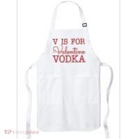 V Is For Vodka Funny Valentines Day Apron thumb 0