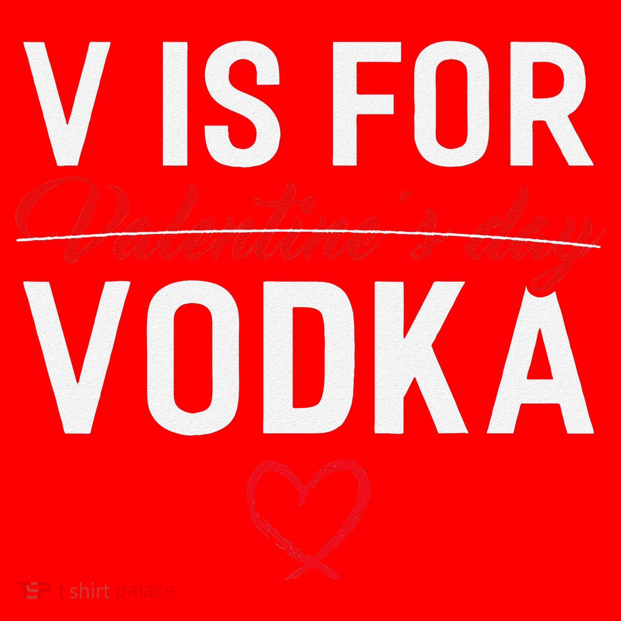 V Is For Vodka Valentine's Day Funny Vodka Lover Santa Hat