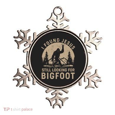 Vintage I Found Jesus Still Looking For Bigfoot Ornament