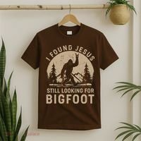 Vintage I Found Jesus Still Looking For Bigfoot T-Shirt thumb 2