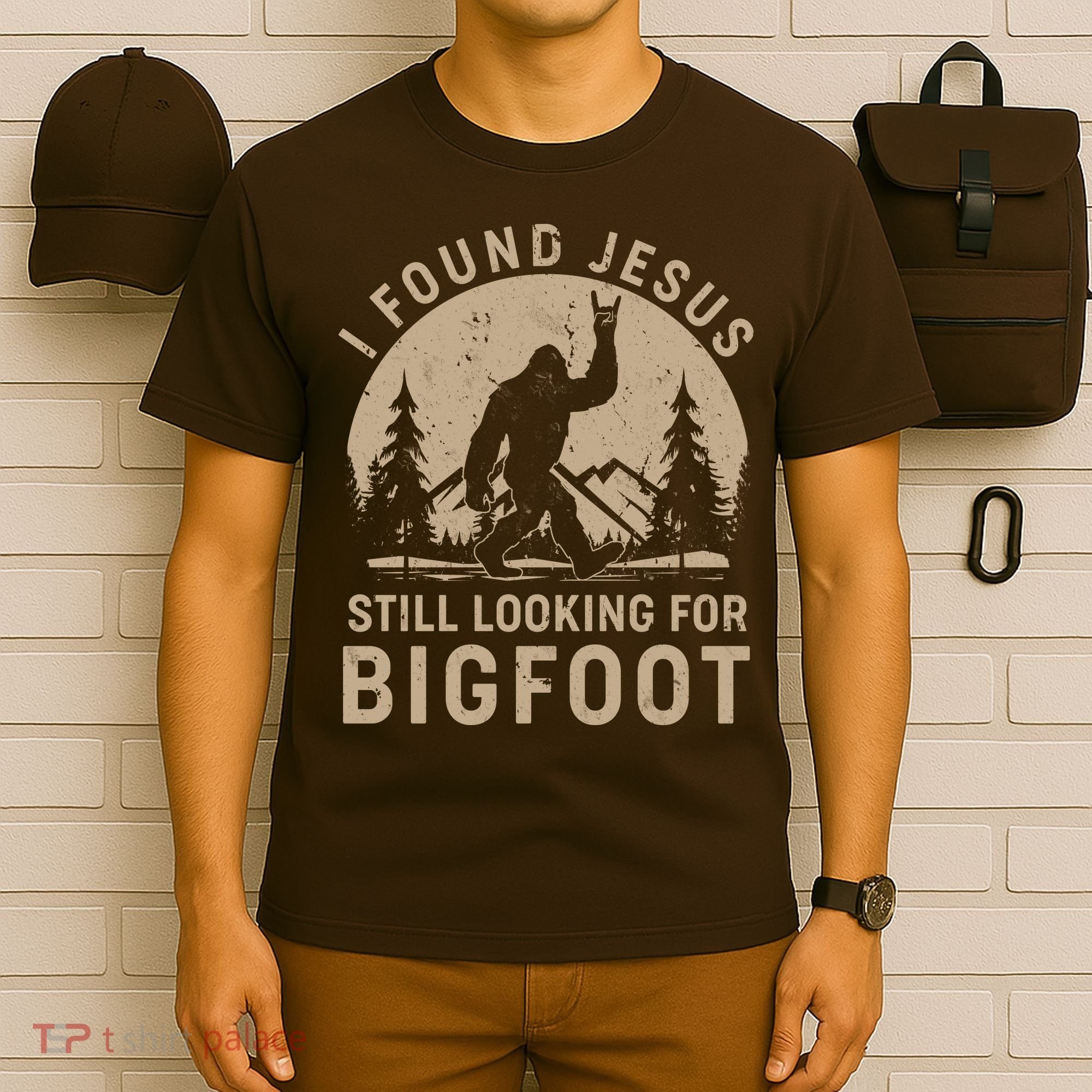 Vintage I Found Jesus Still Looking For Bigfoot T-Shirt