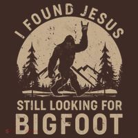 Vintage I Found Jesus Still Looking For Bigfoot T-Shirt thumb 7