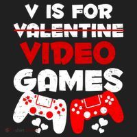 V Is For Video Games Funny Valentines Day Gamer Beanie thumb 2