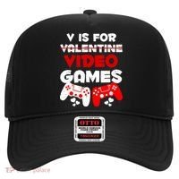 V Is For Video Games Funny Valentines Day Gamer Hat thumb 0