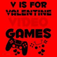 V Is For Video Games Funny Valentines Day Gamer Santa Hat thumb 1