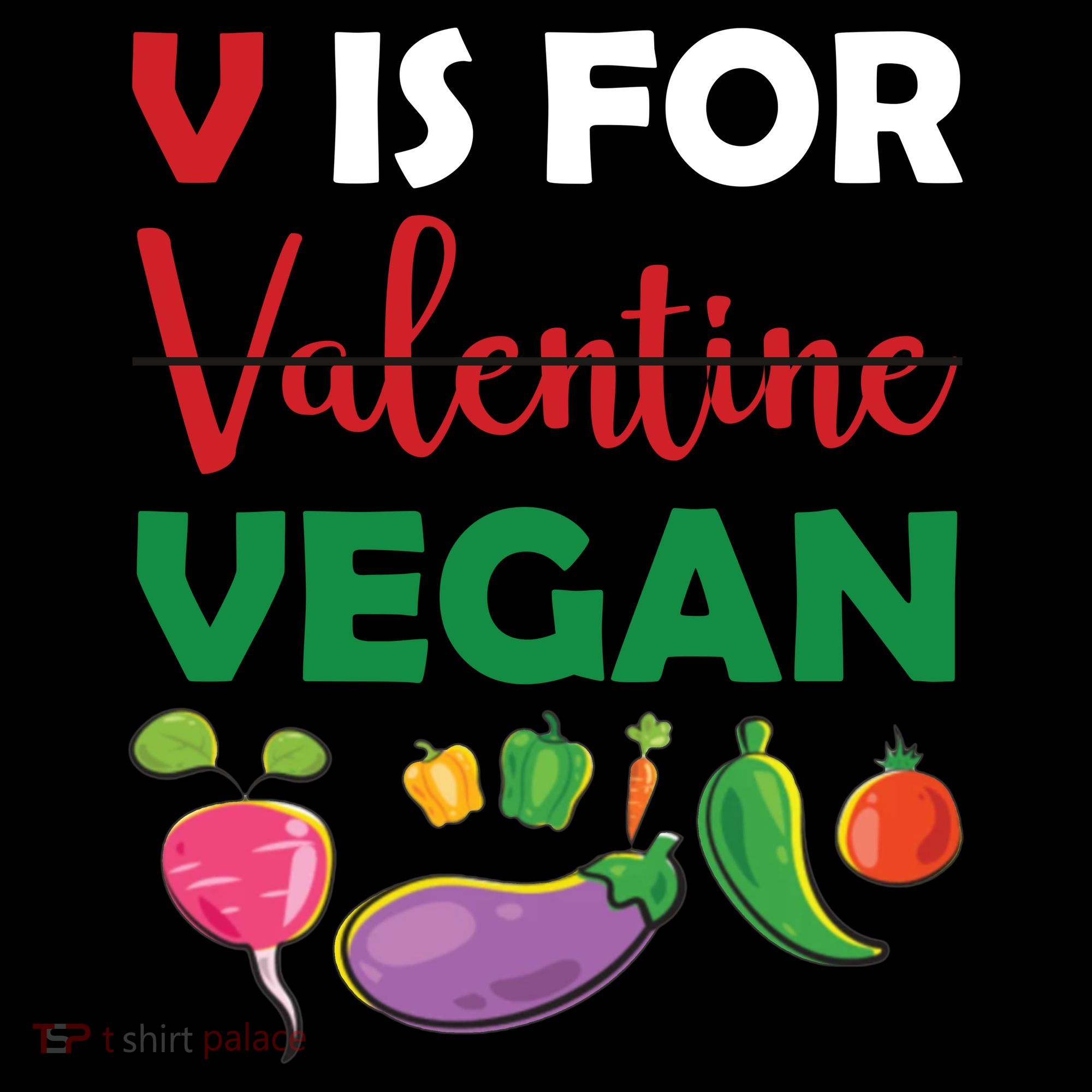 V Is For Vegan Funny Valentines Day Women's Hoodie