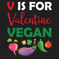 V Is For Vegan Funny Valentines Day Hat thumb 2