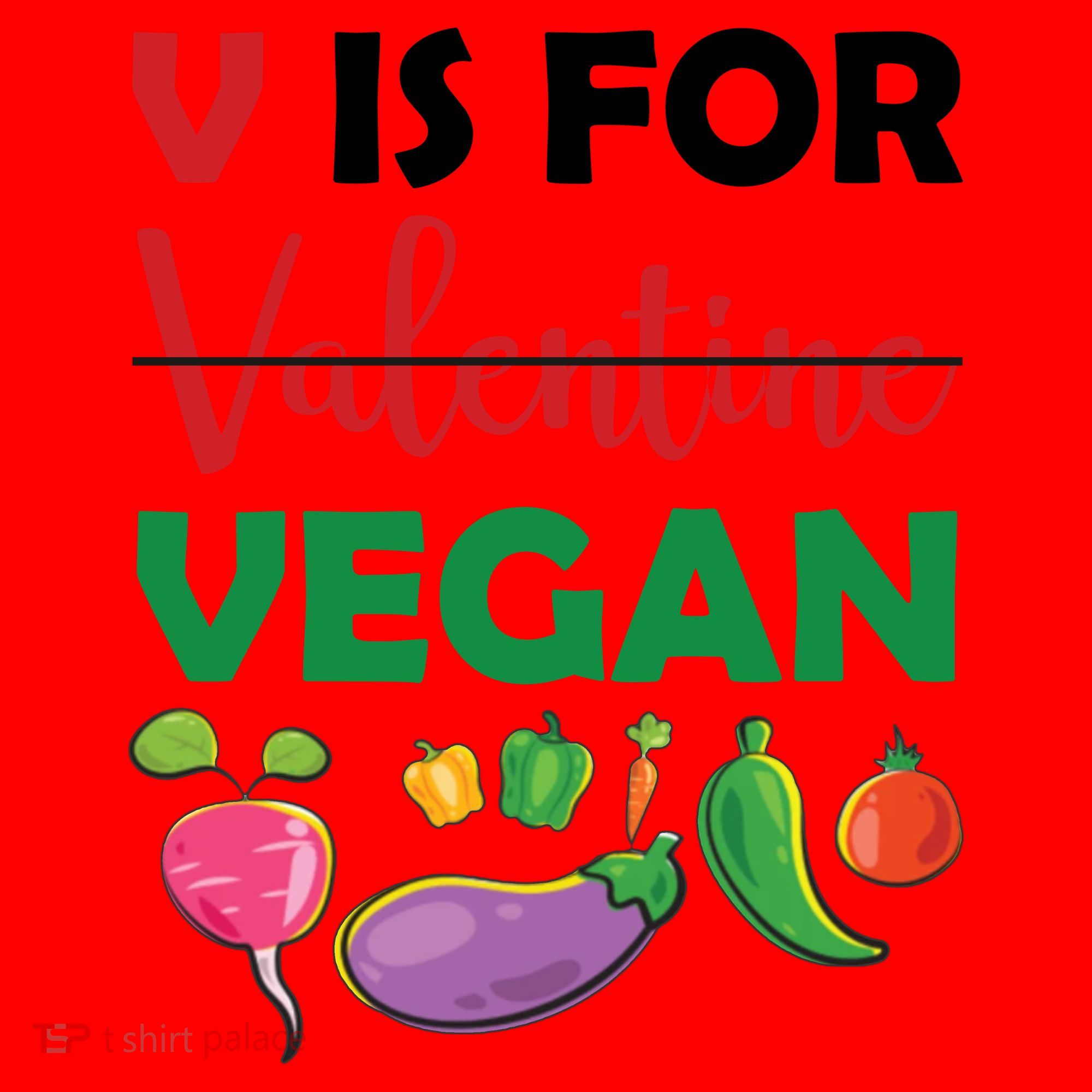 V Is For Vegan Funny Valentines Day Santa Hat