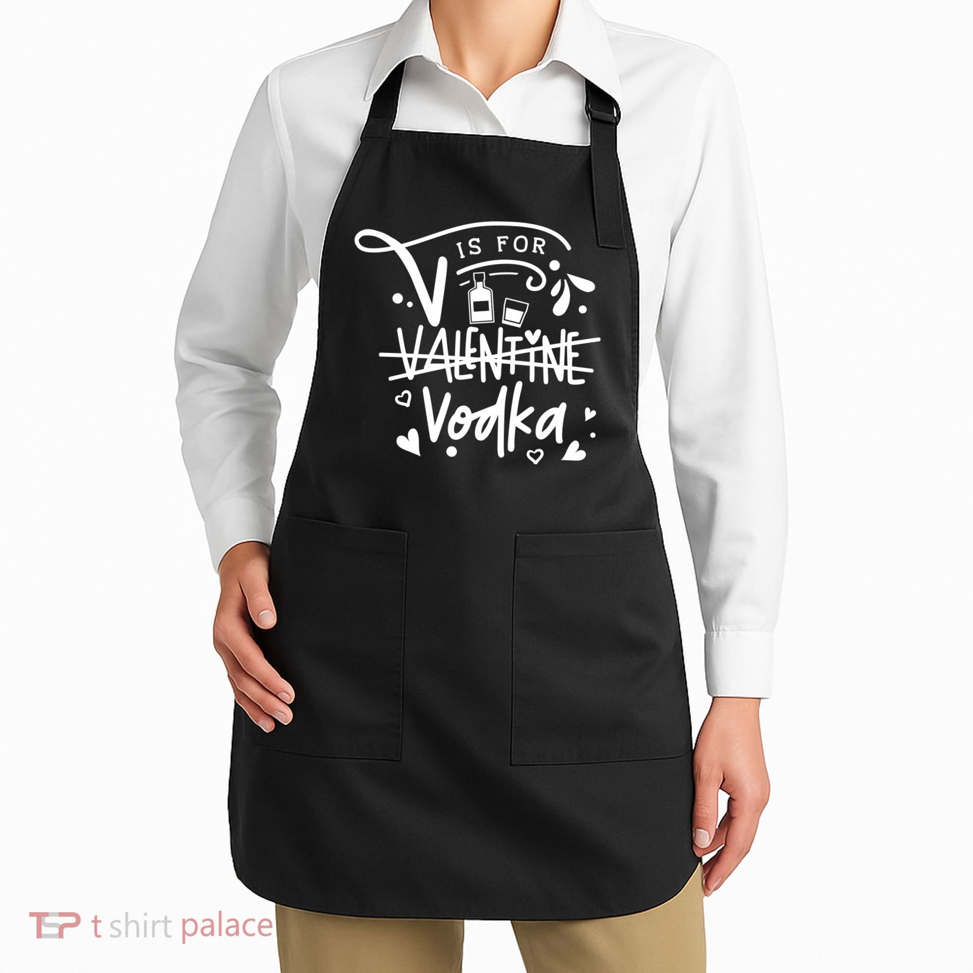 V Is For Valentine Vodka Gift Apron