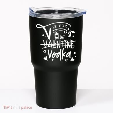 V Is For Valentine Vodka Gift Tumbler