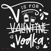 V Is For Valentine Vodka Gift Golf Towel thumb 3