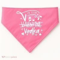 V Is For Valentine Vodka Gift USA-Made Doggie Bandana thumb 0