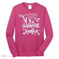 V Is For Valentine Vodka Gift Long Sleeve Shirt thumb 0