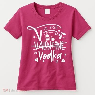 V Is For Valentine Vodka Gift Women's T-Shirt