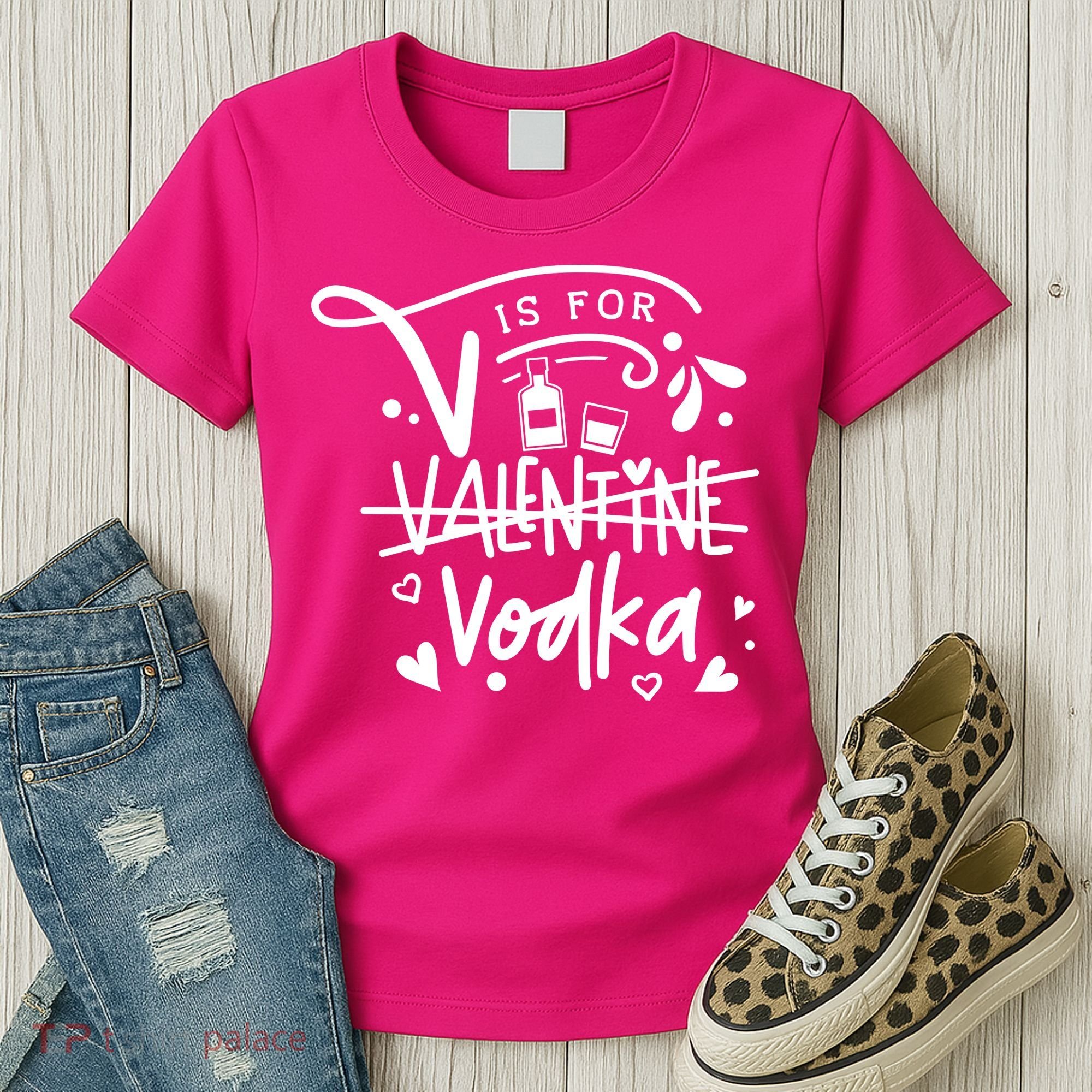 V Is For Valentine Vodka Gift Women's T-Shirt