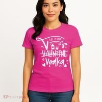 V Is For Valentine Vodka Gift Women's T-Shirt thumb 4