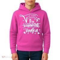 V Is For Valentine Vodka Gift Kids Hoodie thumb 4