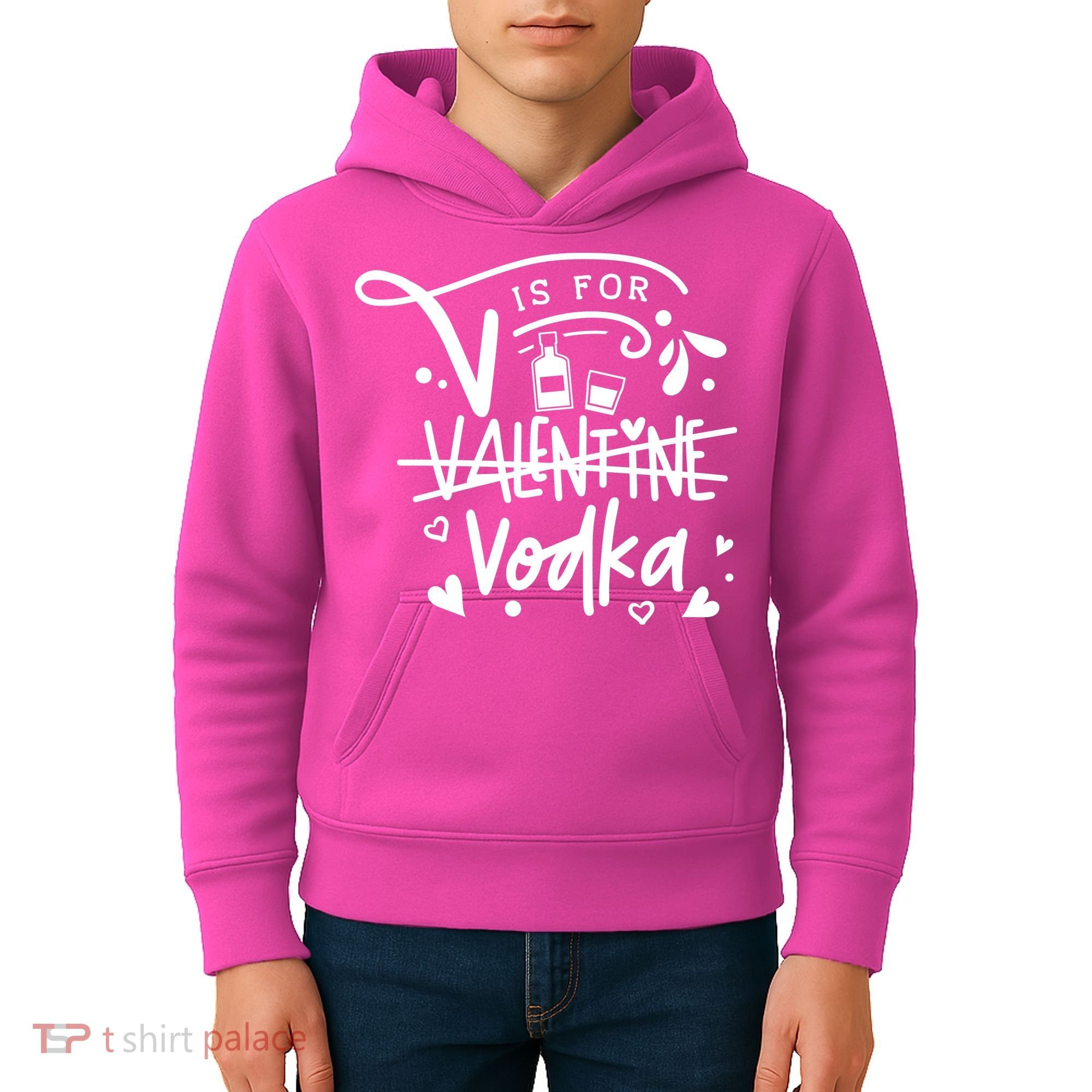 V Is For Valentine Vodka Gift Kids Hoodie