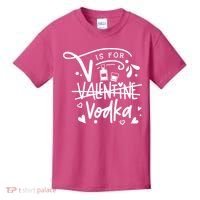 V Is For Valentine Vodka Gift Kids T-Shirt thumb 0