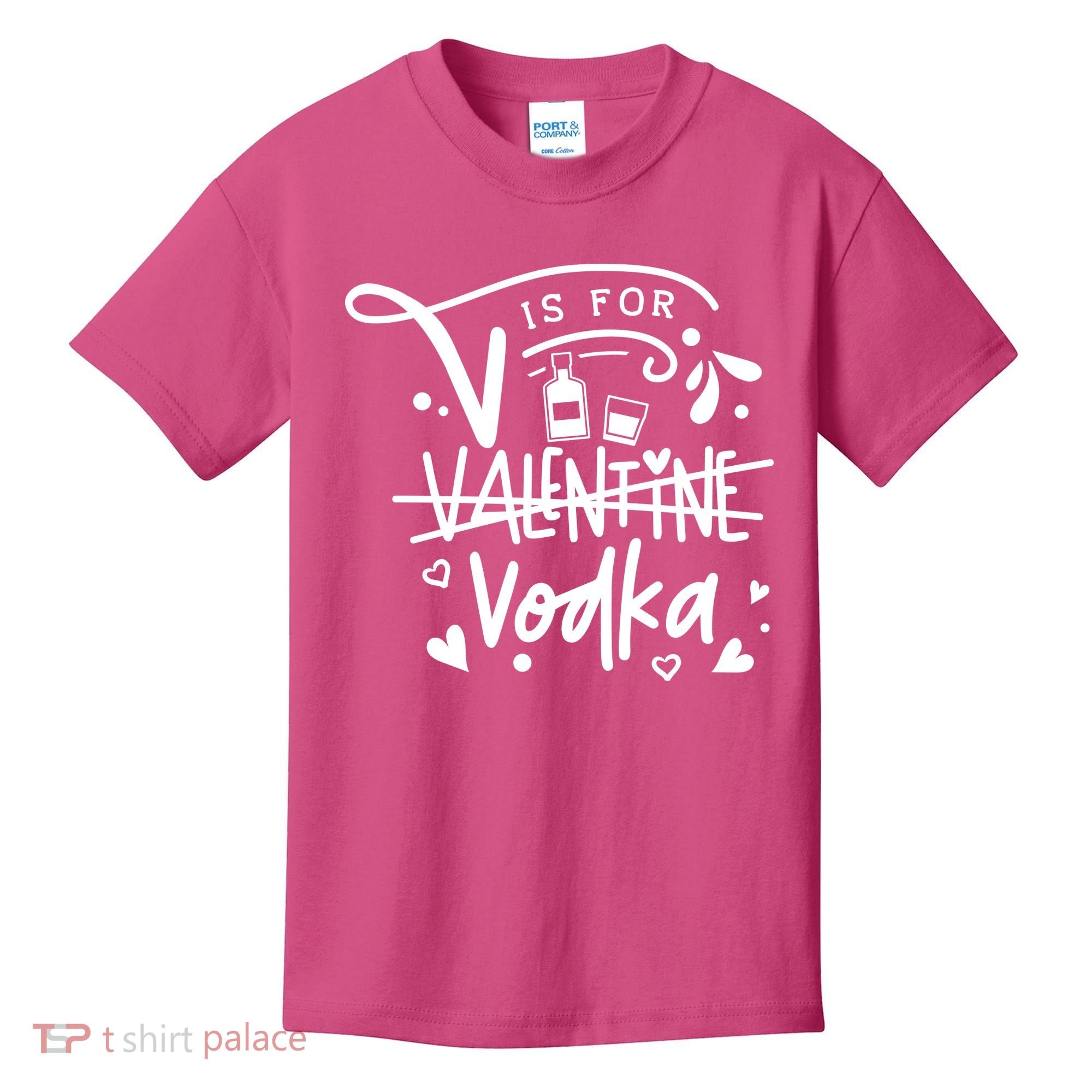 V Is For Valentine Vodka Gift Kids T-Shirt