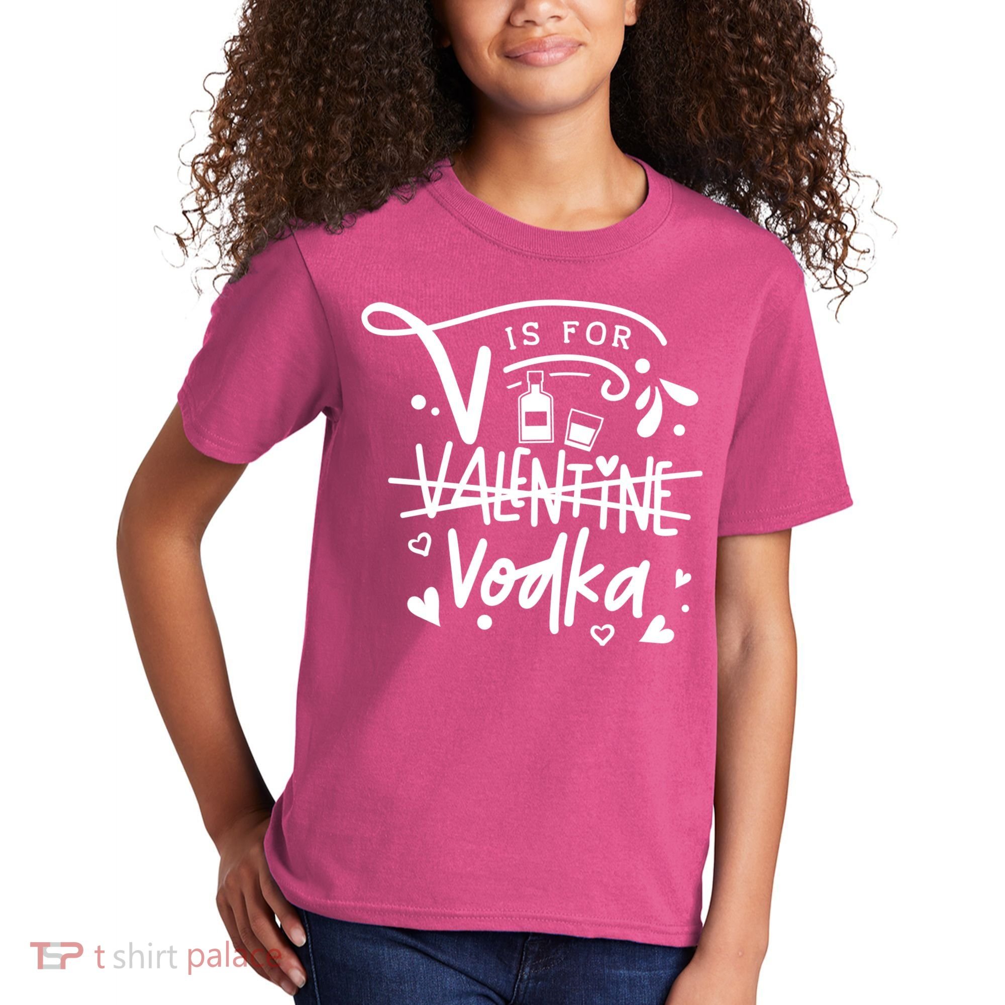 V Is For Valentine Vodka Gift Kids T-Shirt
