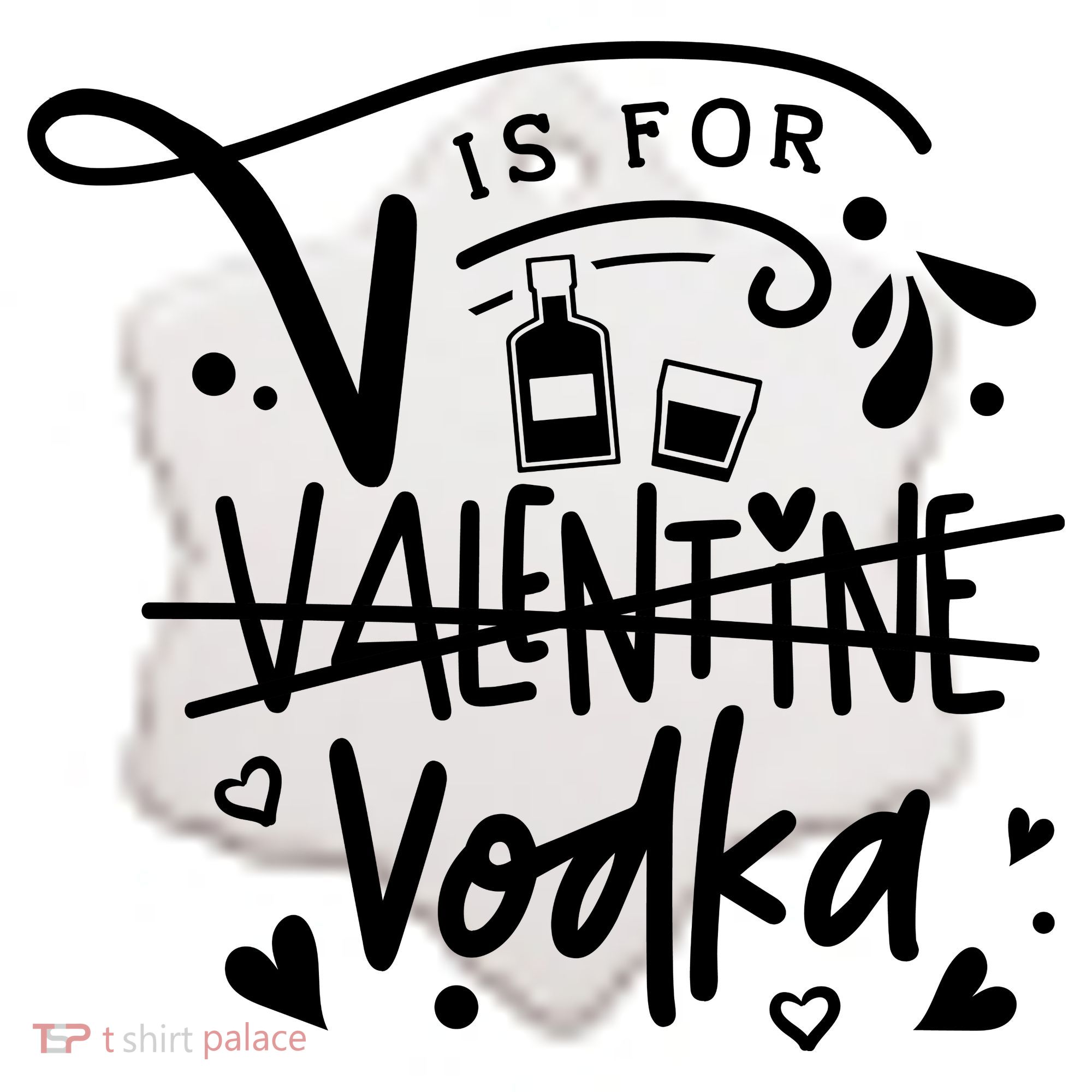 V Is For Valentine Vodka Gift Ceramic Ornament
