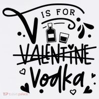 V Is For Valentine Vodka Gift Garment-Dyed Sweatshirt thumb 2