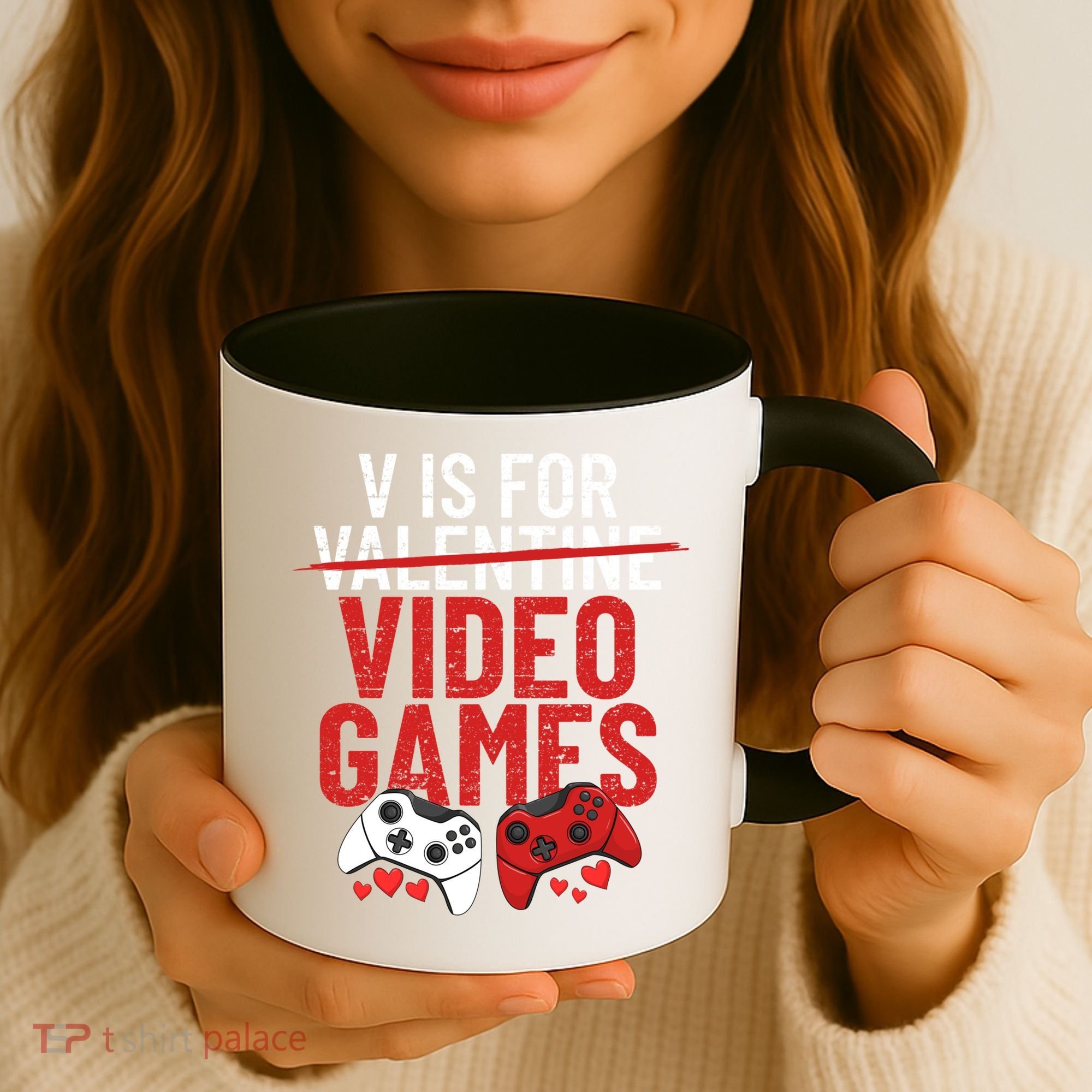 V Is For Video Games Funny 'S Gamer V Video Games Gift Coffee Mug