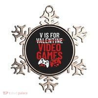 V Is For Video Games Funny 'S Gamer V Video Games Gift Ornament thumb 0