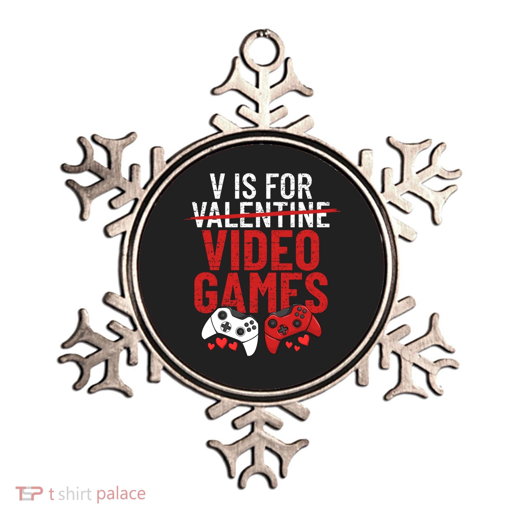 V Is For Video Games Funny 'S Gamer V Video Games Gift Ornament