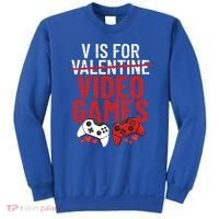 V Is For Video Games Funny 'S Gamer V Video Games Gift Sweatshirt thumb 0