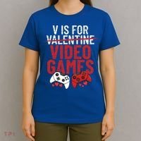 V Is For Video Games Funny 'S Gamer V Video Games Gift T-Shirt thumb 4
